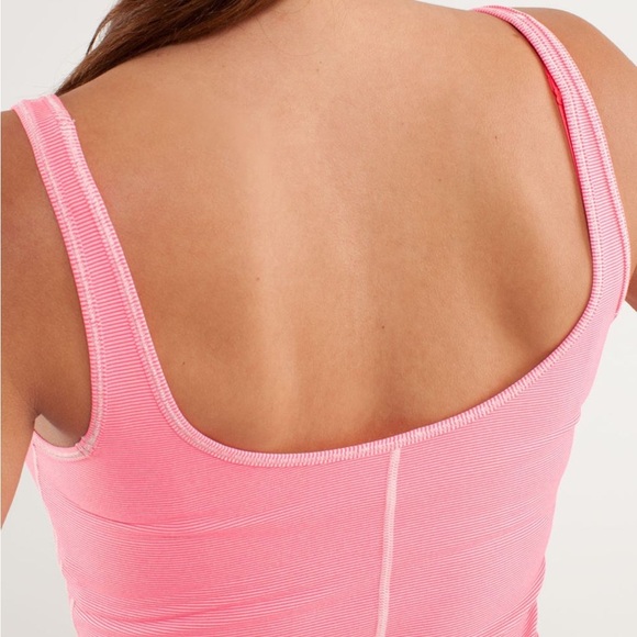 Lululemon Daily Tank Wee Stripe Dune Flash Pink - Picture 6 of 13